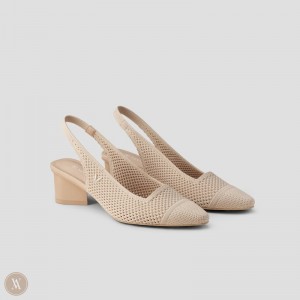 Almond Mesh VIVAIA Leah Women's Pointed-Toe Slingback - WFI-8684