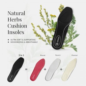 Black VIVAIA 3-in-1 Cuttable Natural Herb Insole Women's Insoles - VRZ-1025