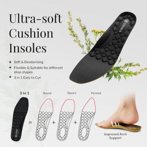 Black VIVAIA 3-in-1 Cuttable Ultra-Soft Insole Women's Insoles - OWS-3987