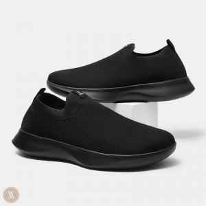 Black VIVAIA Bernie Women's Waterproof Slip-on Sneakers - GJL-4366