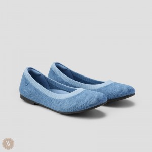 Blue VIVAIA Claire Women's Round-Toe Flats - JDM-3548