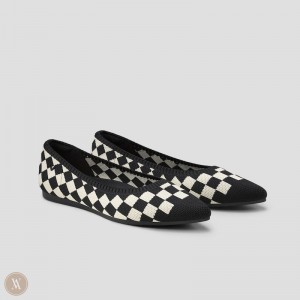 Checker VIVAIA Aria 5° Women's Pointed-Toe Ballet Flats - RLW-1657