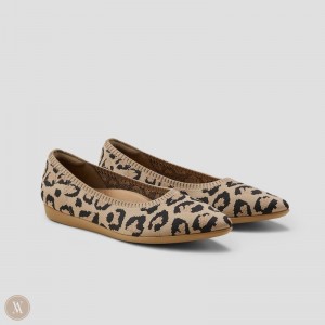 Dark Leopard VIVAIA Aria CloudWalker Women's Lightweight Pointed-Ballet Flats - OHL-2260