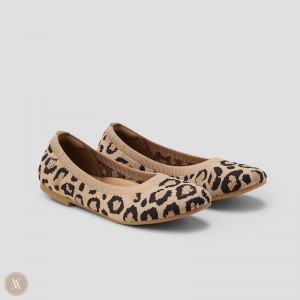 Dark Leopard VIVAIA Claire Women's Round-Toe Flats - GWT-0558