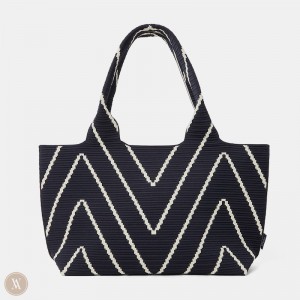 Dark VIVAIA Wallace Tote-Dark Chevron Women's Bags - OFO-5504