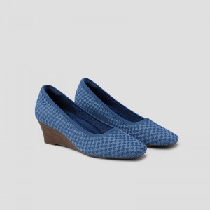 Denim Woven VIVAIA Margot Wedge Pro Women's Square-toe Wedge - MGL-2552