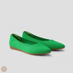 Green VIVAIA Aria 5° Women's Pointed-Toe Ballet Flats - UEF-4449