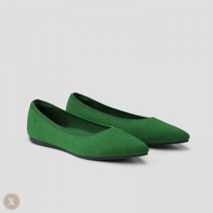 Green VIVAIA Aria 5° Women's Pointed-Toe Ballet Flats - LFK-0973