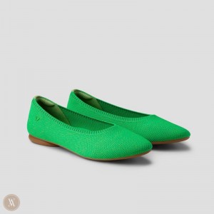 Green VIVAIA Tamia 2.0 Women's Almond-Toe Ballet Flats - SPE-0574