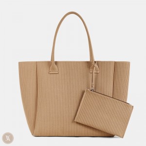 Khaki Brown VIVAIA Maia Tote Women's Bags - BMP-8190