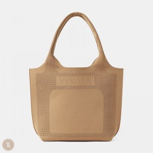 Khaki Brown VIVAIA Zahara Tote Women's Bags - MVT-1285