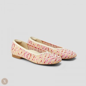 Multicolor Pink VIVAIA Margot 2.0 Women's Square-Toe V-Cut Flats - UGT-9703