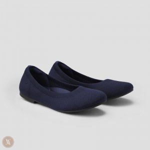 Navy VIVAIA Claire Women's Round-Toe Flats - BZD-1342