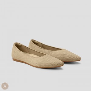 Nude Peach VIVAIA Aria 5° Women's Pointed-Toe Ballet Flats - MVO-2841