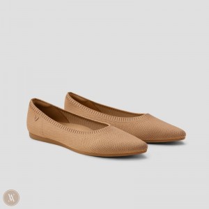 Nutmeg VIVAIA Aria 5° Women's Pointed-Toe Ballet Flats - ZTY-2950