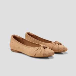 Nutmeg VIVAIA Bibi Women's Round-Toe Knotted Flats - ODY-0579