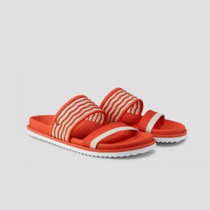 Orange VIVAIA Naina Women's Double Straps Slide Sandals - EZZ-7419