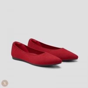 Red VIVAIA Aria 5° Women's Pointed-Toe Ballet Flats - MMS-3589