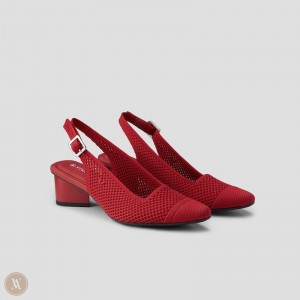 Red VIVAIA Leah 2.0 Women's Pointed-Toe Slingback Sandals - YCI-1772