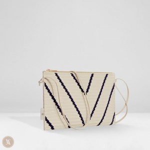 White VIVAIA Lucy - Ivory Chevron Women's Bags - PAE-5413