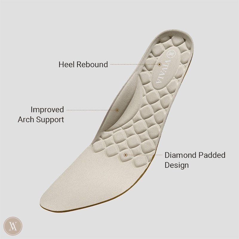 Almond VIVAIA 3-in-1 Cuttable Ultra-Soft Insole Women's Insoles - PTY-0649