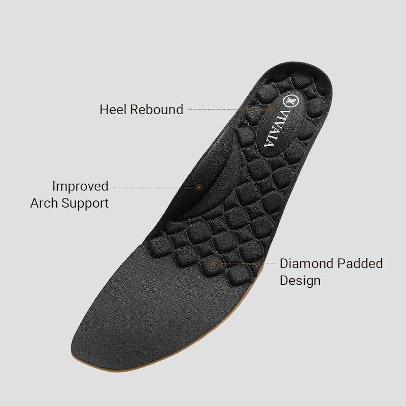 Black VIVAIA 3-in-1 Cuttable Ultra-Soft Insole Women's Insoles - OWS-3987