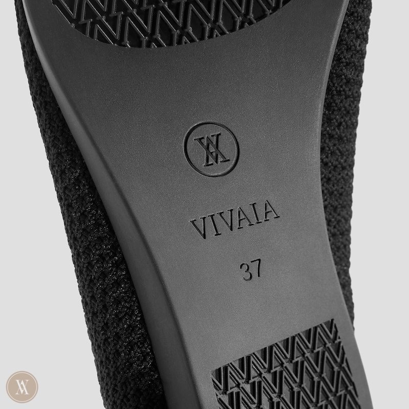 Black VIVAIA Aria 5° Women's Pointed-Toe Water Repellent Ballet Flats - XVK-3110