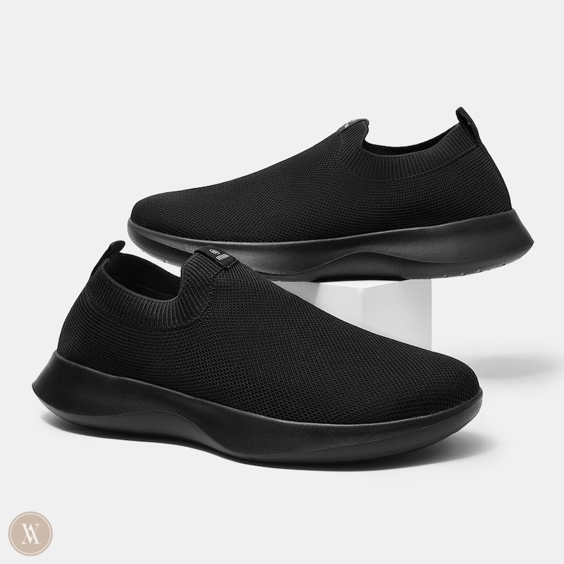 Black VIVAIA Bernie Men\'s Waterproof Slip-on Sneakers - DMY-9601