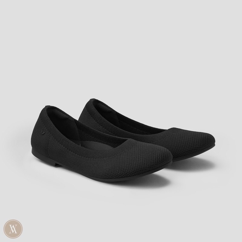 Black VIVAIA Claire Women\'s Round-Toe Flats - PNS-5432