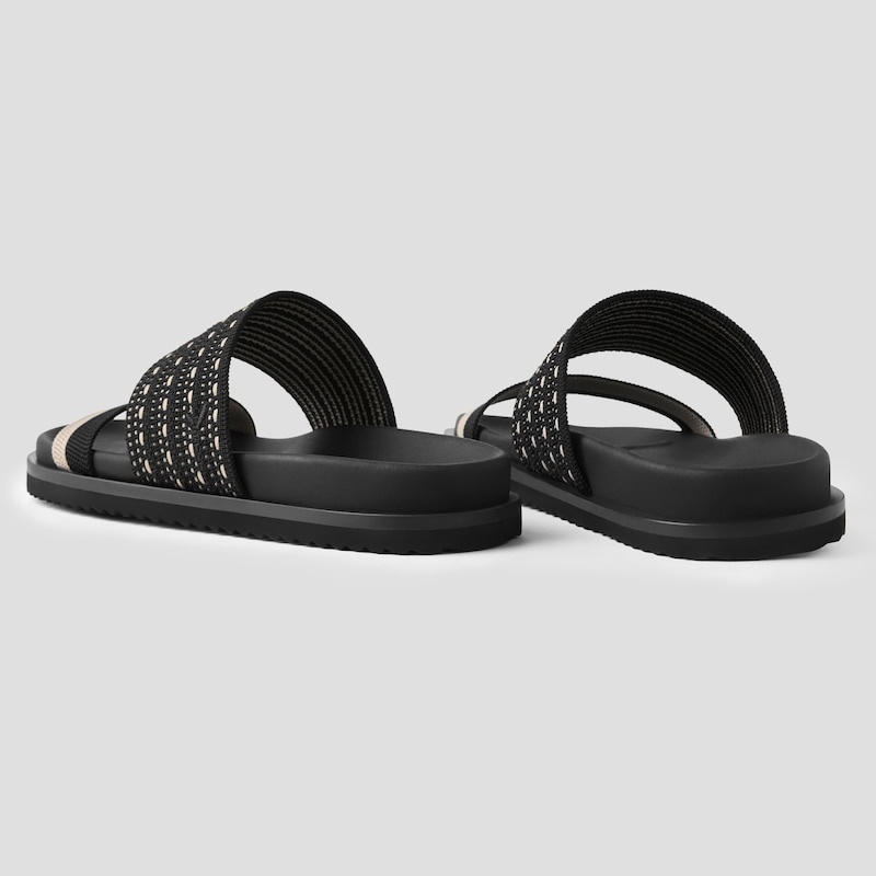 Black VIVAIA Naina Women's Double Straps Slide Sandals - XIS-1952