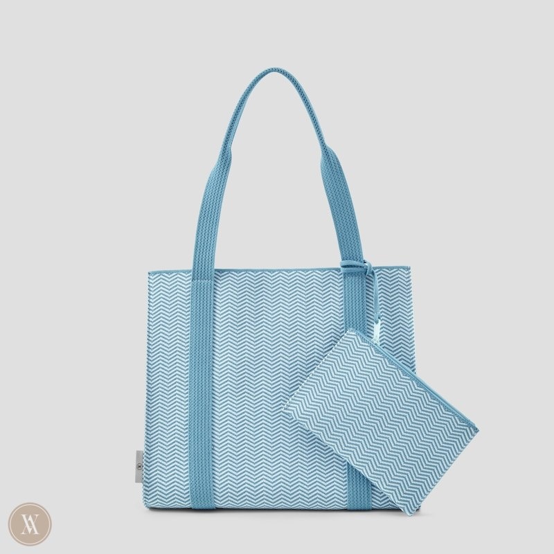 Blue VIVAIA Sarah-Smoky Blue Chevron Women's Bags - ETW-5250