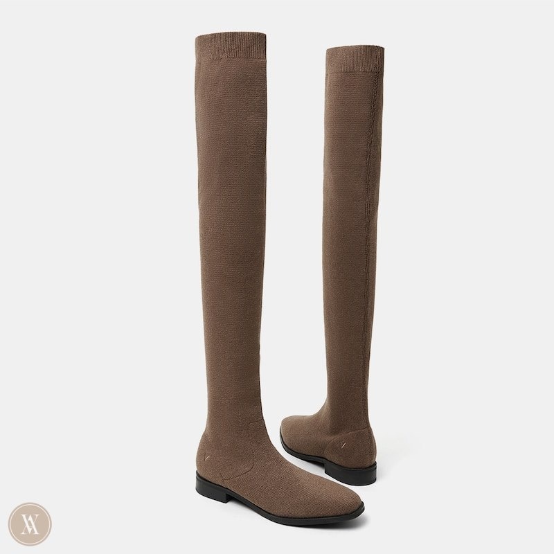 Brown VIVAIA Happer Women's Square-Toe Over-the-Knee Boots - BVC-3122