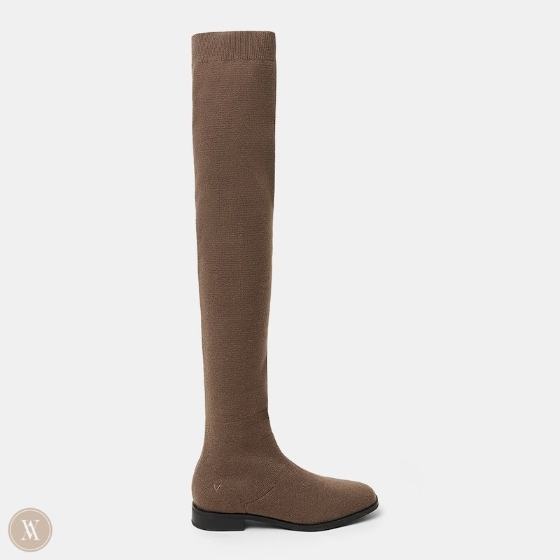 Brown VIVAIA Happer Women's Square-Toe Over-the-Knee Boots - BVC-3122