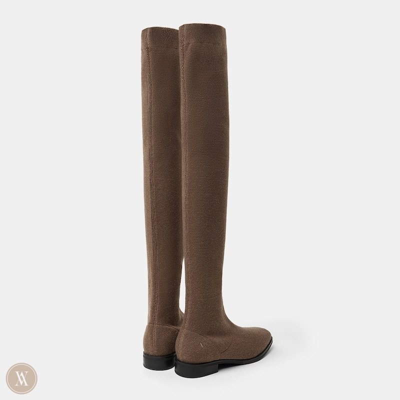 Brown VIVAIA Happer Women's Square-Toe Over-the-Knee Boots - BVC-3122