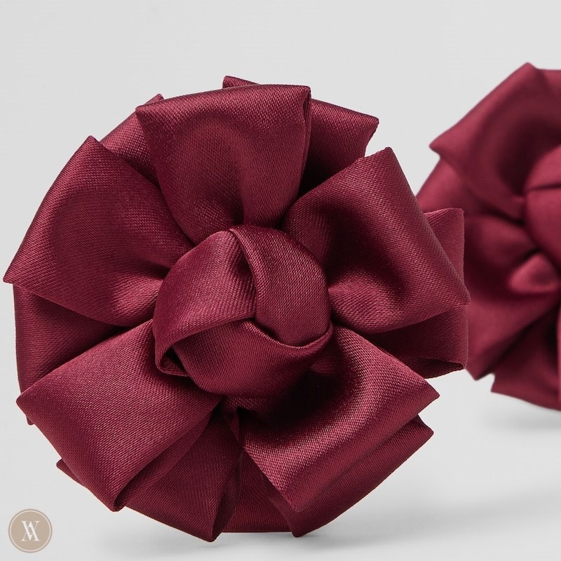 Burgundy VIVAIA Removable Bows-Clara Women's DIY Charms - HDH-9334