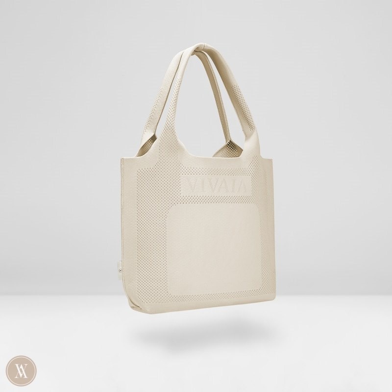 Cream White VIVAIA Zahara Tote-Cream Ivory Women's Bags - NTX-0661