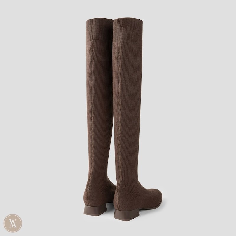 Dark Chocolate VIVAIA Madeline Women's Over-Knee Water Repellent Wool Boots - RLQ-5748