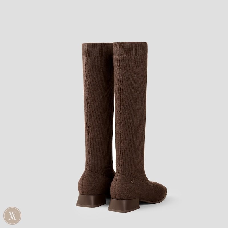 Dark Chocolate VIVAIA Tara Women's Knee-High Water Repellent Wool Boots - WUT-8272