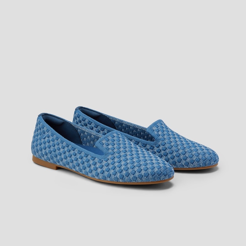 Denim Woven VIVAIA Audrey Women\'s Round-Toe Woven Knit Loafers - YPC-5686