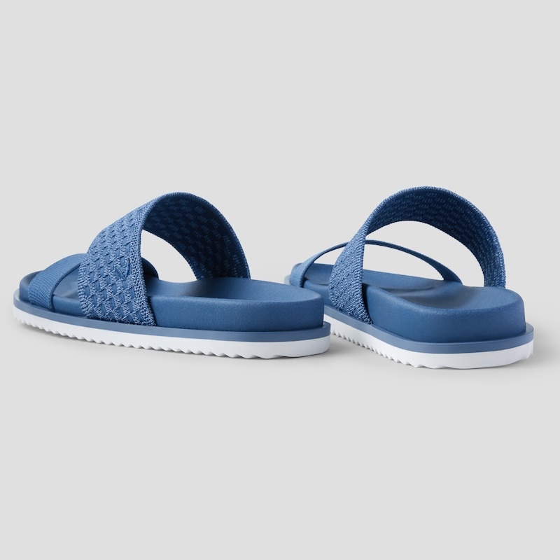 Denim Woven VIVAIA Naina Women's Double Straps Slide Sandals - FNW-8408