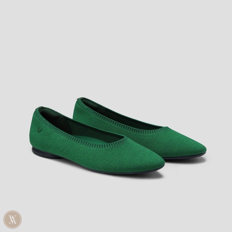 Green VIVAIA Tamia 2.0 Women\'s Almond-Toe Ballet Flats - UGY-3208