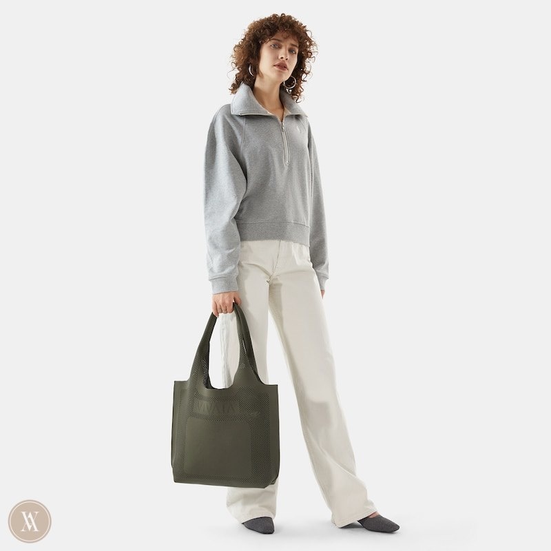 Grey Green VIVAIA Zahara Tote Women's Bags - IMS-4183