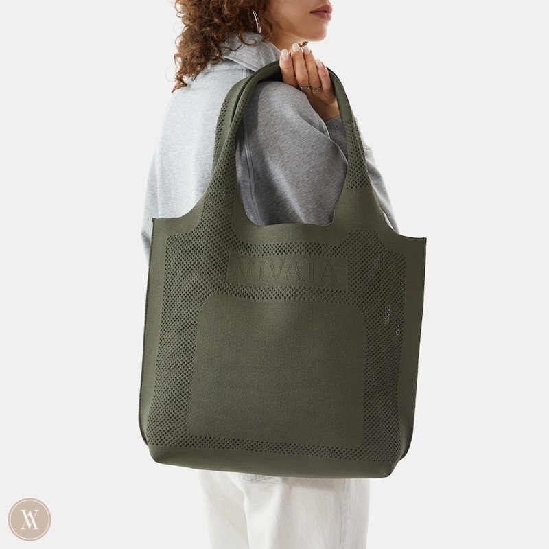 Grey Green VIVAIA Zahara Tote Women's Bags - IMS-4183