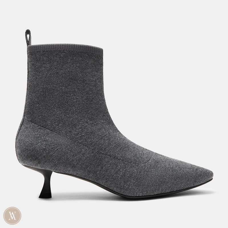 Grey VIVAIA Naomi Women's Pointed-Toe Heeled Boots - TII-0077