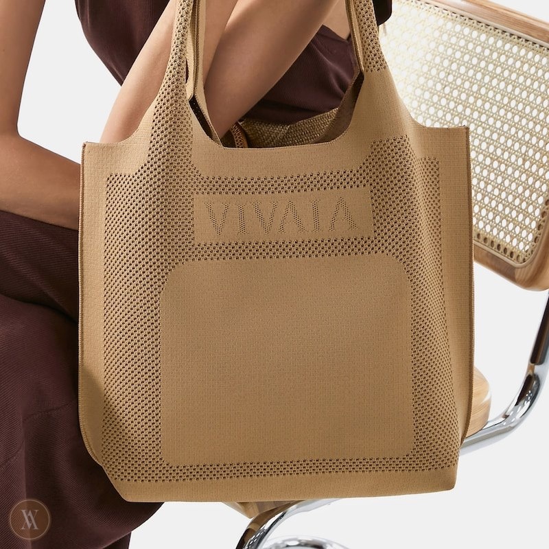 Khaki Brown VIVAIA Zahara Tote Women's Bags - MVT-1285