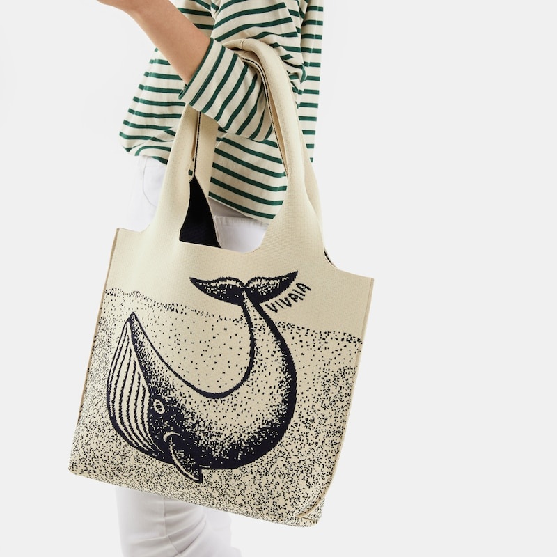 Marine Whale VIVAIA Yoki Tote-Marine Whale Women's Accessories - UHS-1914