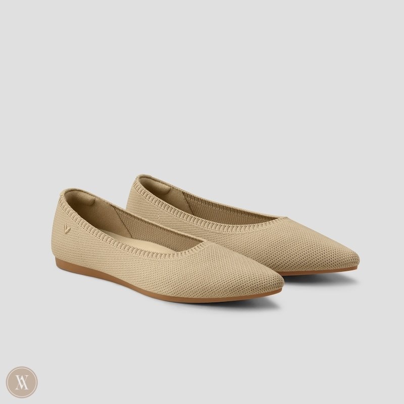 Nude Peach VIVAIA Aria 5° Women\'s Pointed-Toe Ballet Flats - MVO-2841