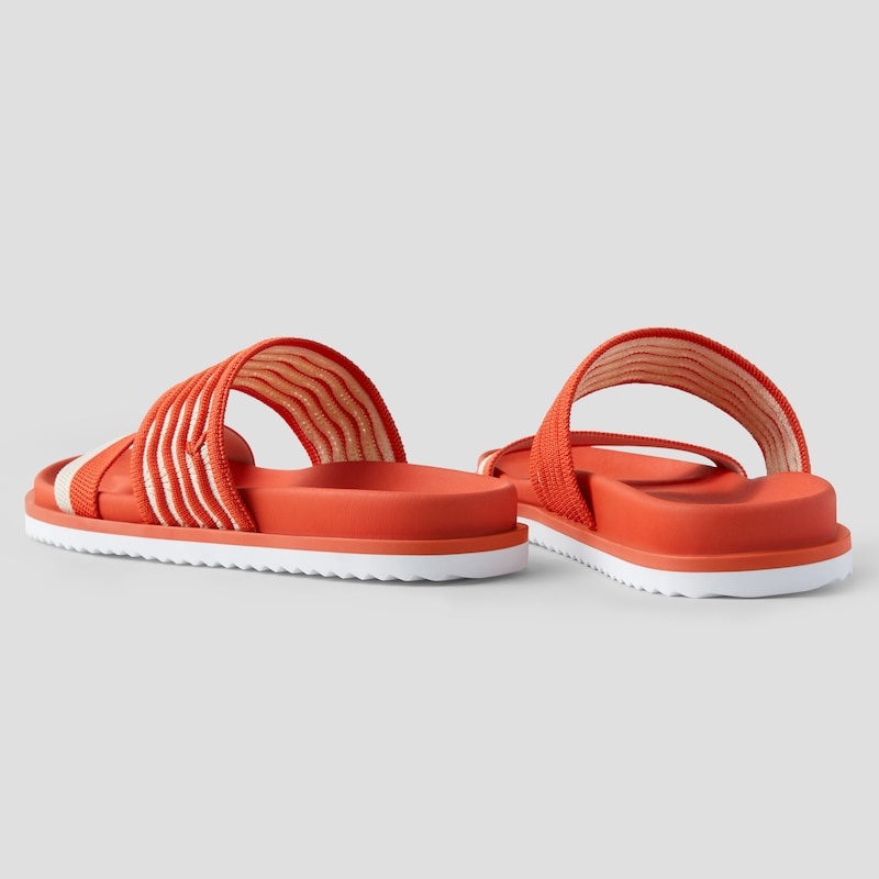 Orange VIVAIA Naina Women's Double Straps Slide Sandals - EZZ-7419