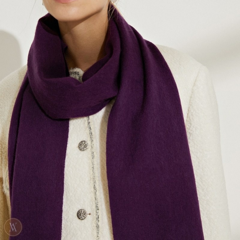 Purple VIVAIA Wool Scarf Women's Scarves - DIP-1654