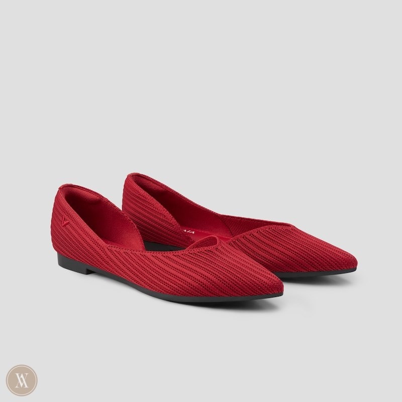 Red VIVAIA Melia Women\'s Pointed-Toe Flats - TDA-6614